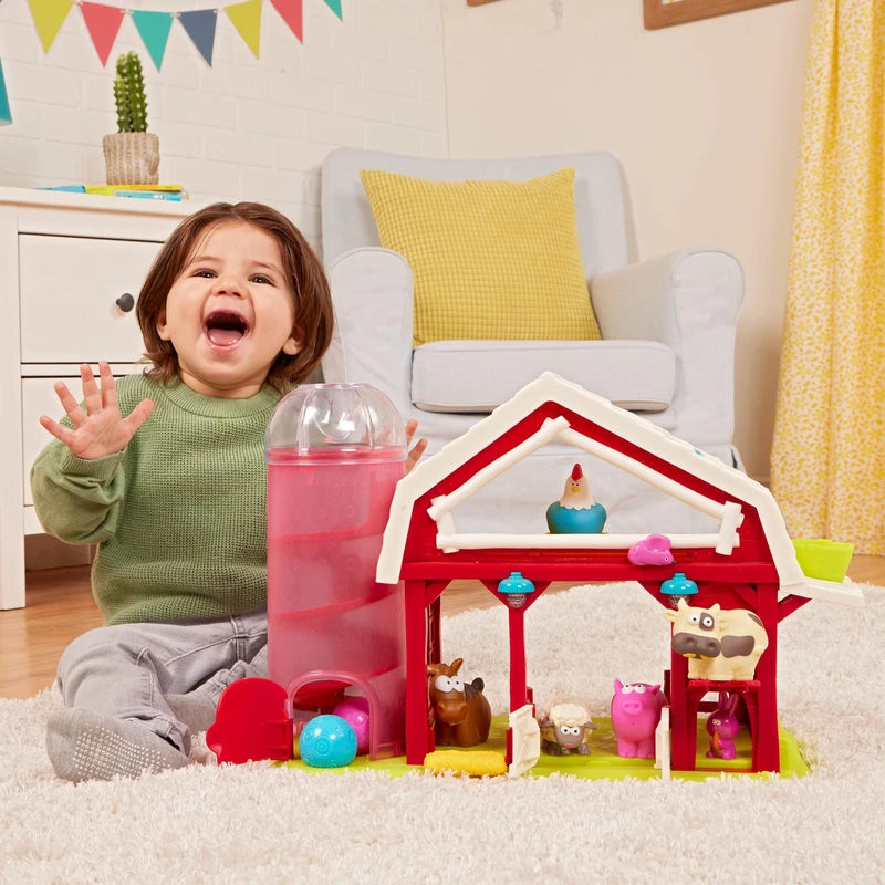B. toys- Musical Fun Farm- Pretend Play- Interactive Toy Barn – Farm Animals – Red Barn with Lights & Sounds – Musical Farm Toys for Kids – 2 Years +