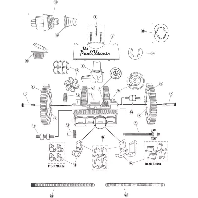 POOLVERGNUEGEN THE POOLCLEANER 2X, 4X HOSE CONE BLUE POOL CLEANER PART 896584000-172/