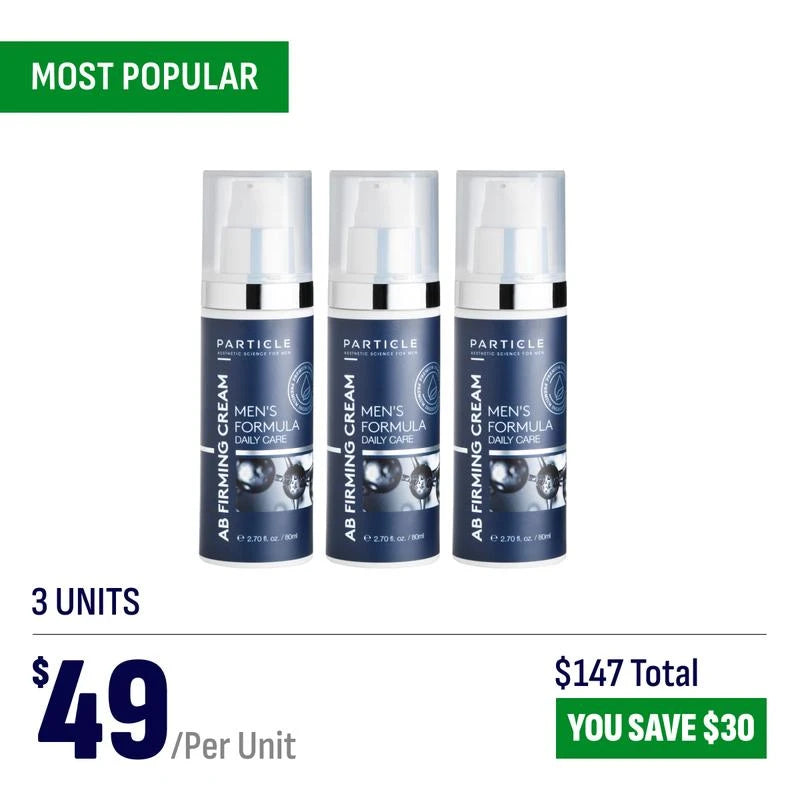 Particle Ab Firming Cream for Men To Tighten and Tone the Midsection - Specification: 3 bottles of the top ab firming cream for men