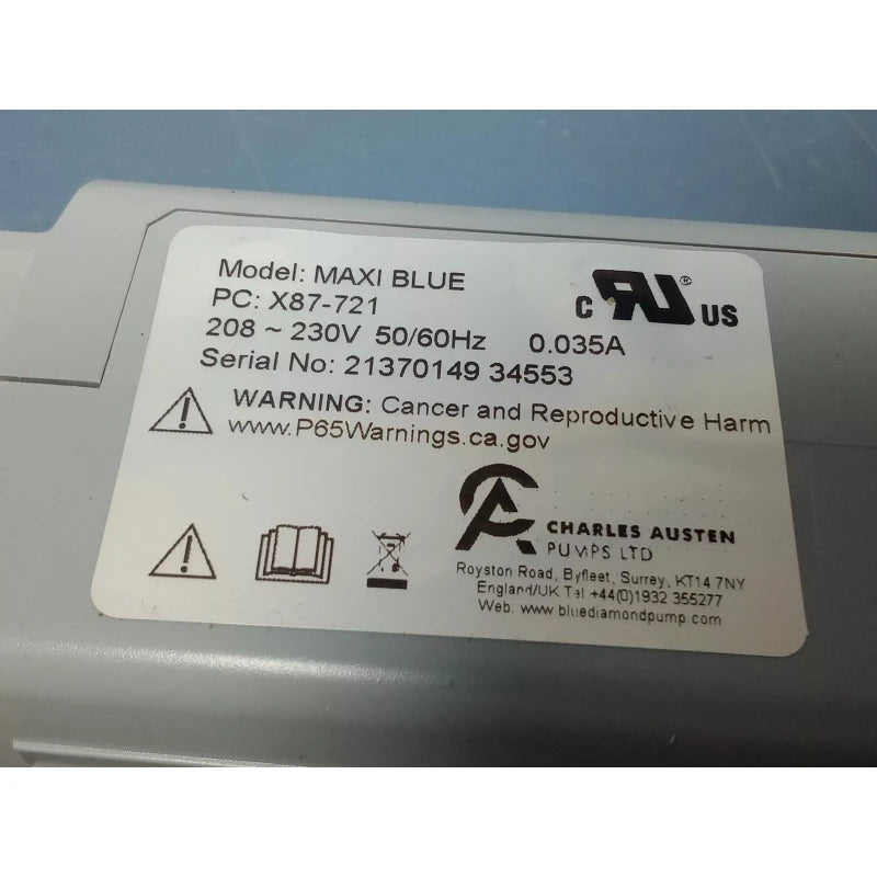 Blue Diamond Pumps X87-721 MaxiBlue and Reservoir 208-230V 3.7 GPH