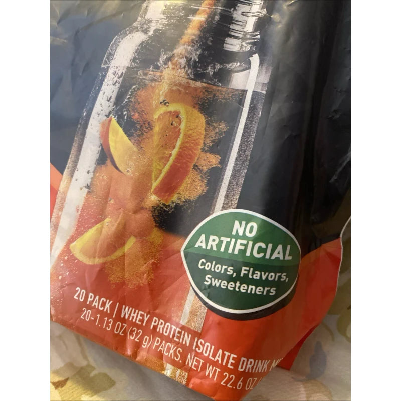Protein2o Whey Protein Isolate Orange Mango 20 Packs/1.13 Oz New Sealed!