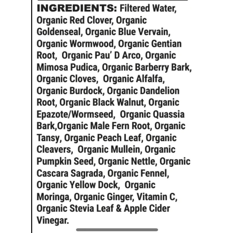 Organic Blood Cleanser & Parasite Cleanse By Livingston Natural Herbal Labs