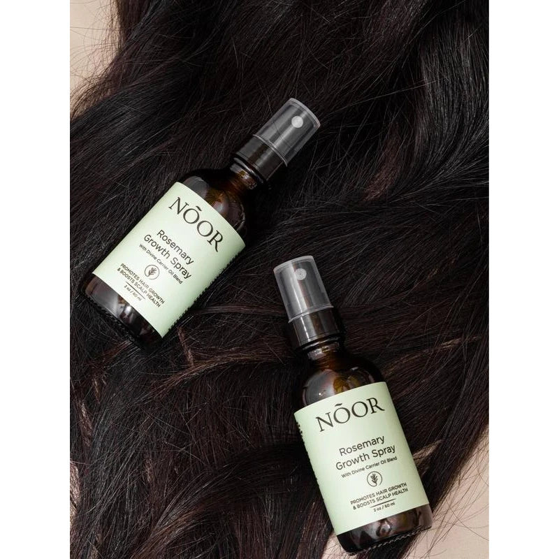 Noor Hair Rosemary Growth Spray - Hair Growth with Rosemary, Green coffee bean, Biotin, Cynatine Keratin, and MCT Oil from Palm Leaves - Thicker Hair - Scalp Itchiness Relief - 2 FL Haircare Nourishing