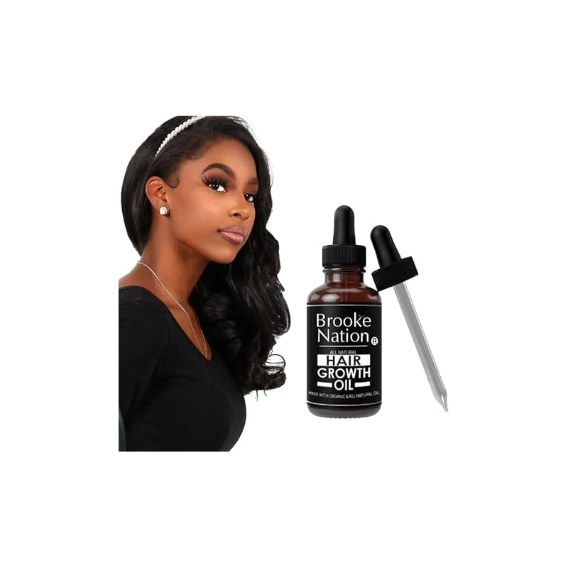 BrookeNation Natural Hair Growth Oil for Thickening & Repair