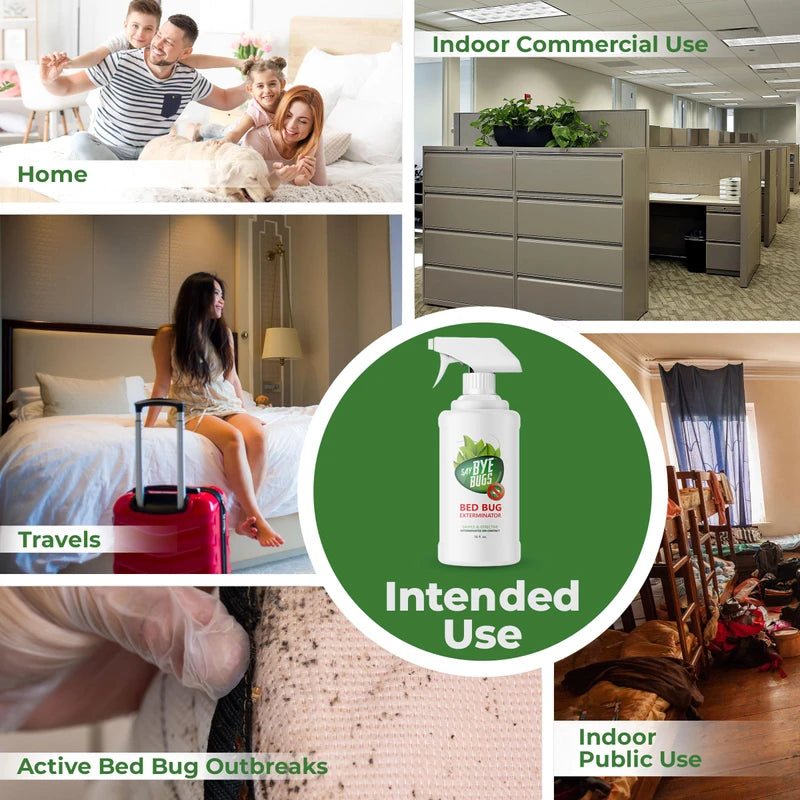Bed Bug Killer Spray. Say Bye Bugs. Non-Toxic, Kills on Contact. New Formula. (128oz)