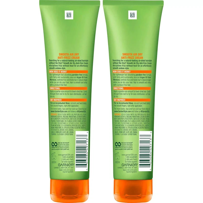 L'Oreal - Cosmetics Garnier Fructis Style Smooth Air Dry Anti-Frizz Cream, Sleek, 5.1 Fl Oz, Pack of