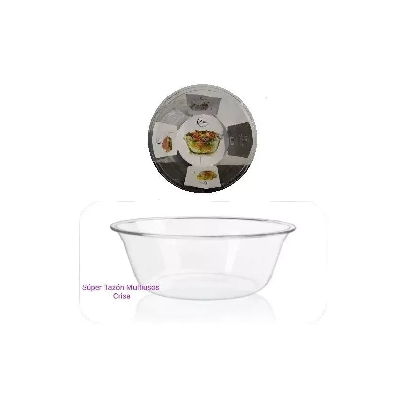 Crisa Tazon Bowl Multiusos De Vidrio Gigante 10 Litros Pyr-o-rey