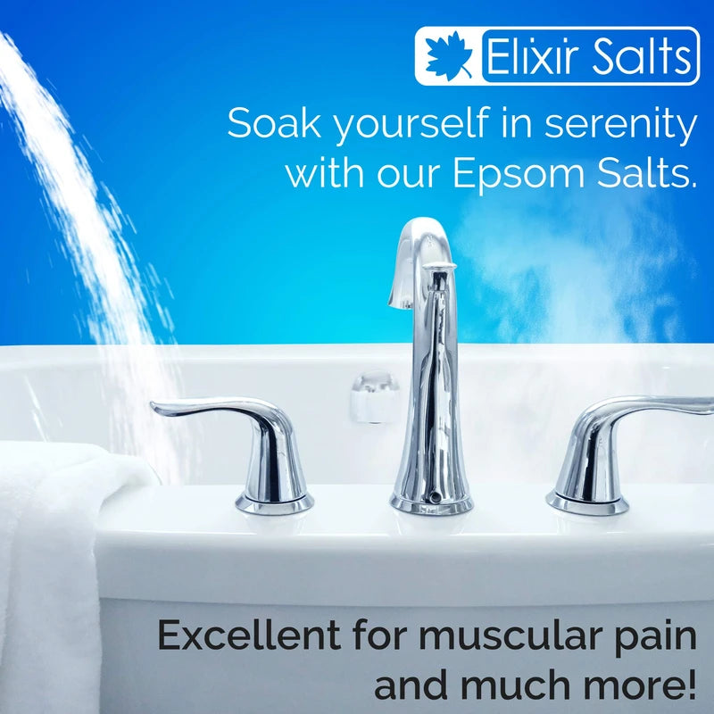 Elixir Gardens Epsom Salt 100% Organic FCC Food Grade Medical Grade Magnesium Sulphate Various Sizes 500g-25kg | Bag 1kg