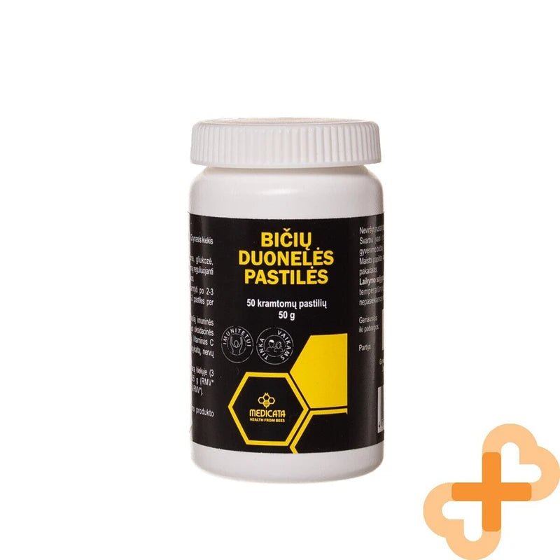 MEDICATA Bee Bread 50 Chewable Pastilles Immunity System Supplement Adult Child