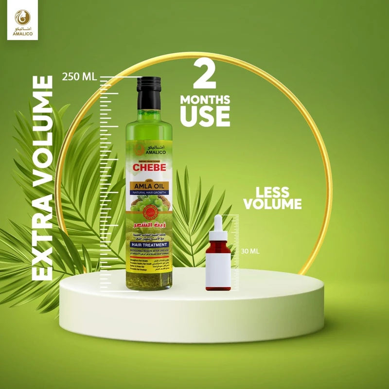 AMALICO Amla Oil for Hair Growth With Chebe Oil for Hair Growth 4.4 FL.OZ | African Chebe Powder for Growth Amla Hair Oil