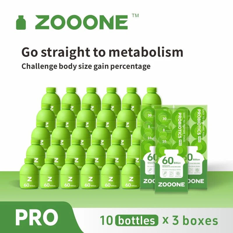 Zooone Probiotics 60 Billion CFU - 30 Bottles x 0.7oz - Edible, Fitness
