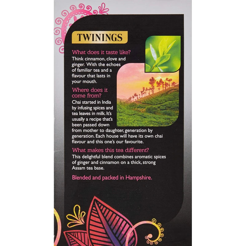 Twinings Spicy Chai 50 Tea Bags, 125g