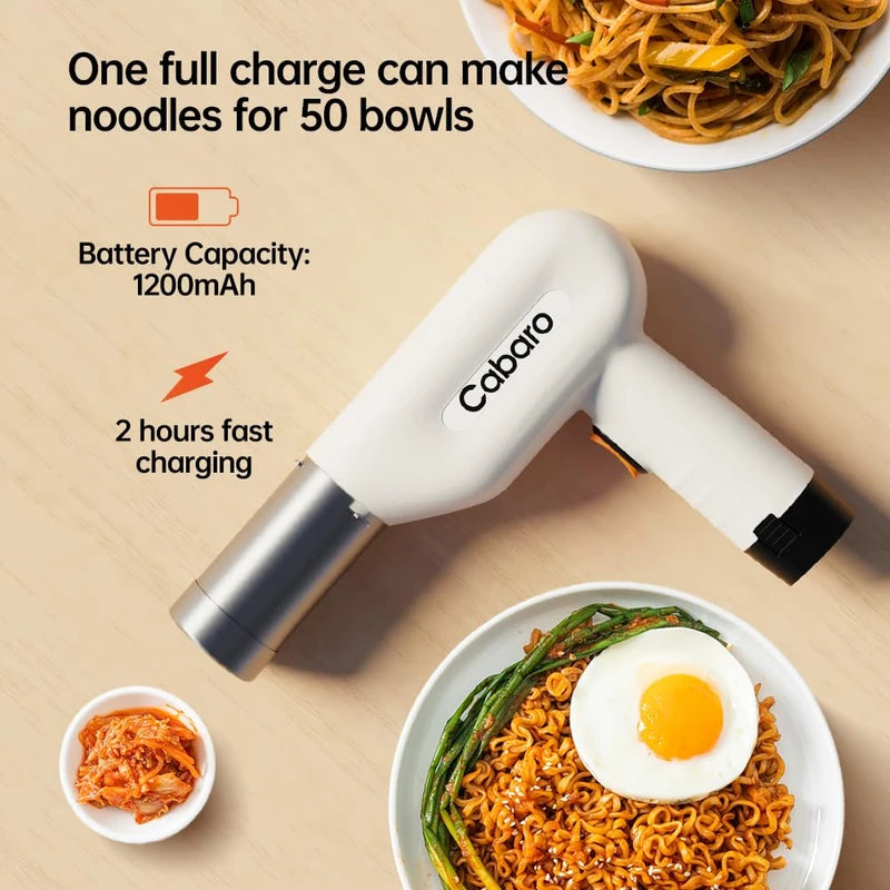Handheld Electric Pasta Maker, 5-in-1 Cordless Pasta Machine, Portable Noodle Maker, Homemade Spaghetti Ramen