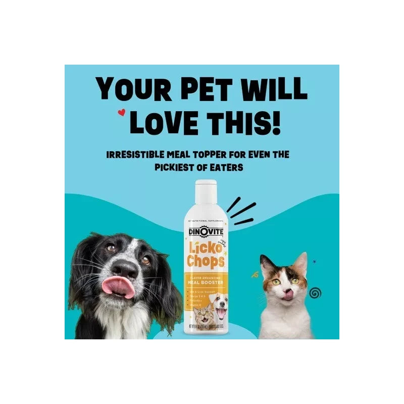 Dinovite LickOchops Omega Fatty Acid & Nutrient Supplement for Cats – 3 Pack