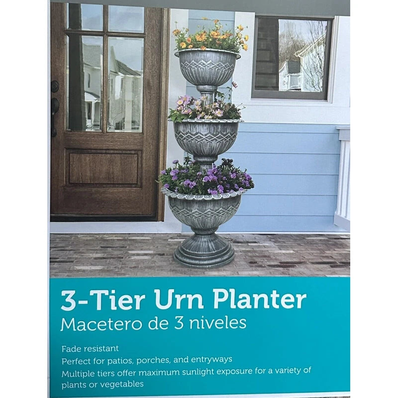 Belavi 3-Tier Stackable Urn Bowl Planter