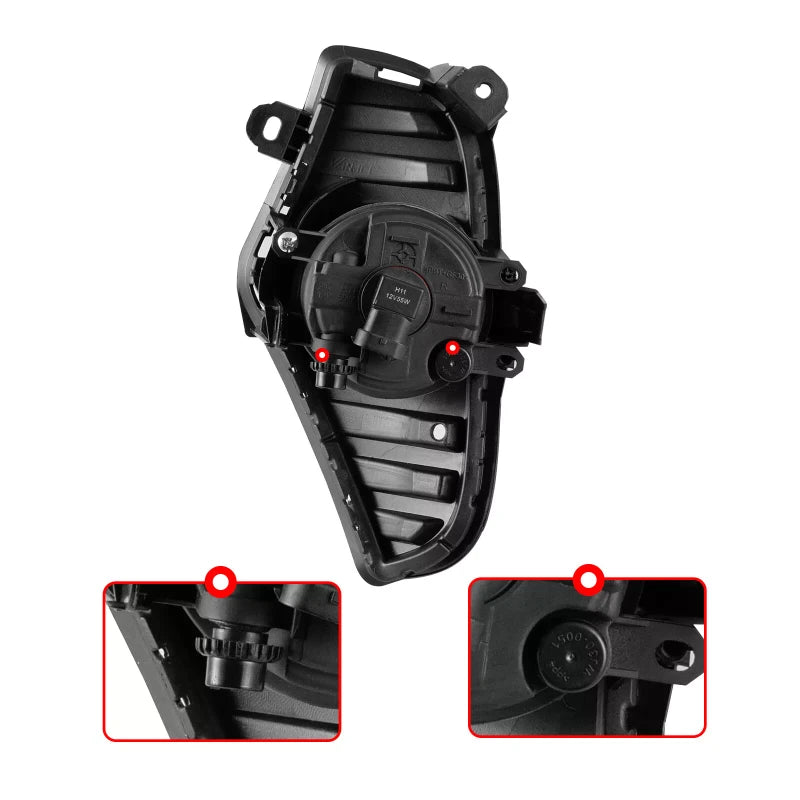 advan_version 2019-2025 For Toyota RAV 4 Clear Pair Fog Lights Bumper Lamps w/Harness Wiring