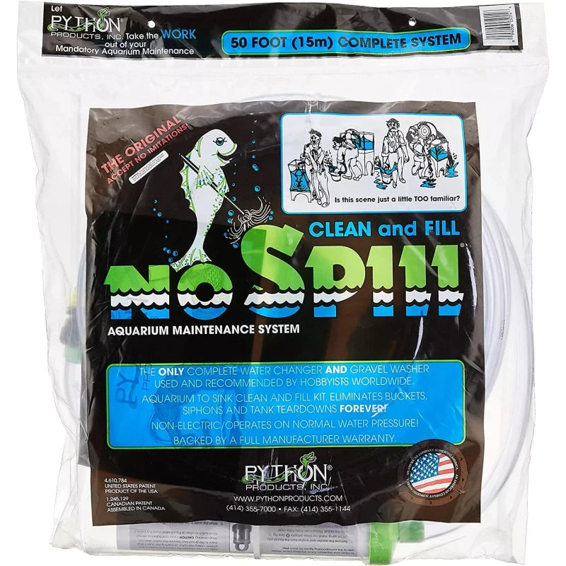Python 50-Feet No Spill Clean And Fill Gravel Vacuum Aquarium Maintenance Kit