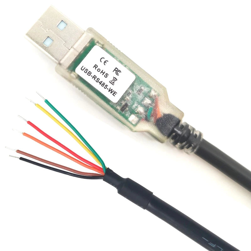 Xiusiyt USB-RS485-WE-1800-BT Serial Cable, USB to RS485 WE UART Serial Adapter Converter Cable, USB-RS485-WE Cable, 6 Way Wire End,6 Feet