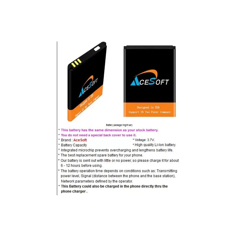 AceSoft 2150mAh Li-ion Battery for CAT S22 Flip T-Mobile NEW High-Performan
