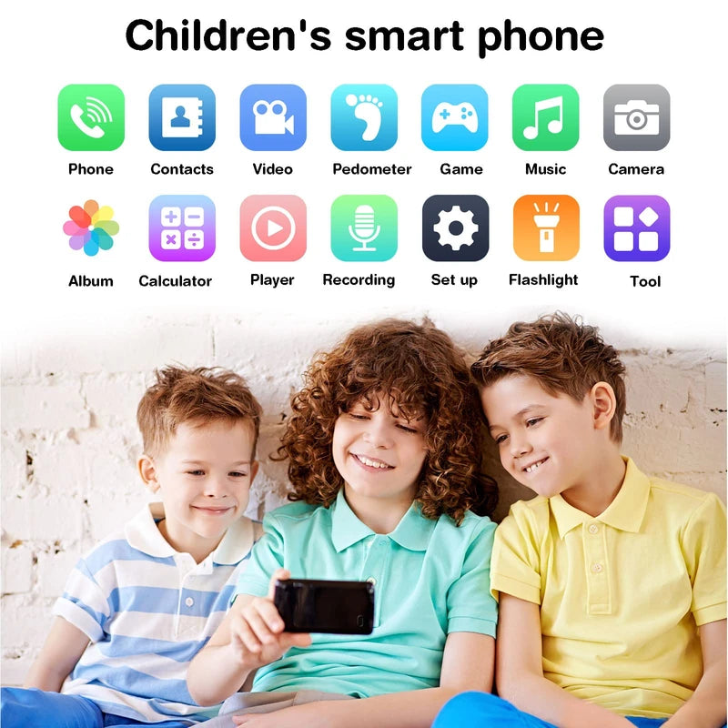 PTHTECHUS Kids SmartPhone, Mobile Phones for Kids with Two-way Talk Game Music, phones for 5-11 age kids real phones For all carriers