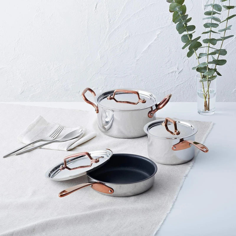 Vitacraft 3951 Induction Compatible Single Handle Pot, 4.7 inches (12 cm), Rose Gold