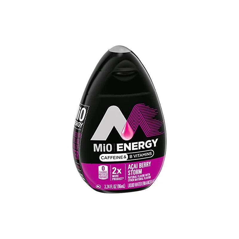 MiO Energy Acai Berry Storm Naturally Flavored Liquid Water Enhancer, 3.24 Fl Oz (Pack of 8)