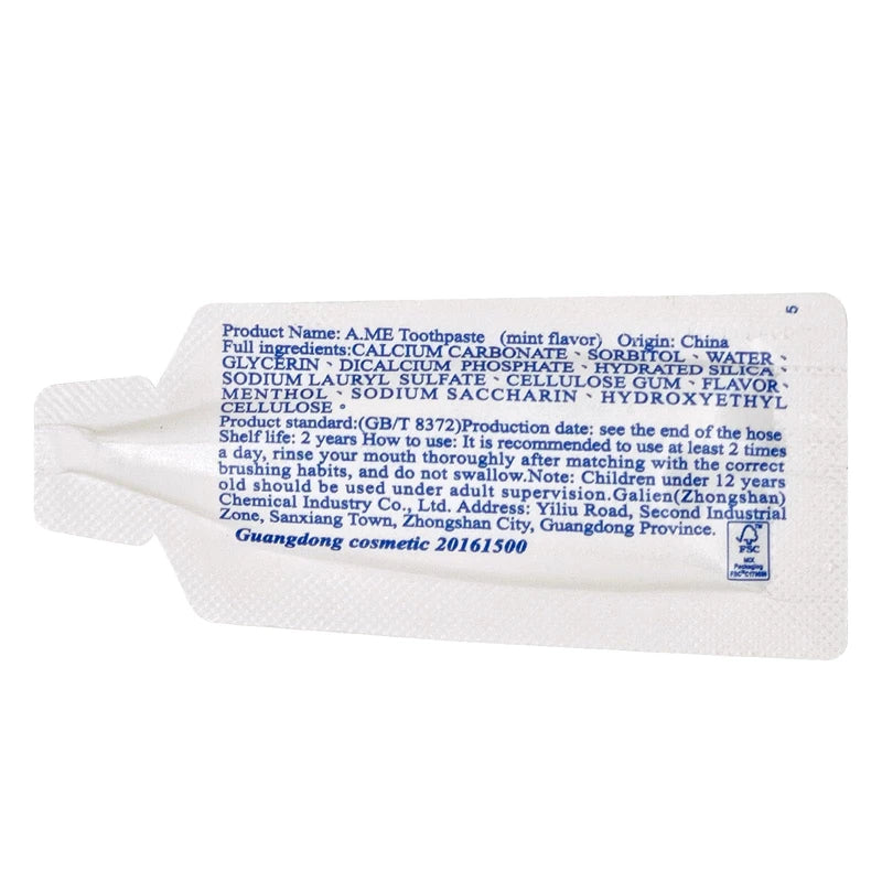 Bulk Travel Size Toothpaste, 0.15 Ounce (Bulk Pack - 144 Sachet) - Disposable Mini Toothpaste Travel Sized, Guests Toothpaste Fresh Scent Hotel Toiletries