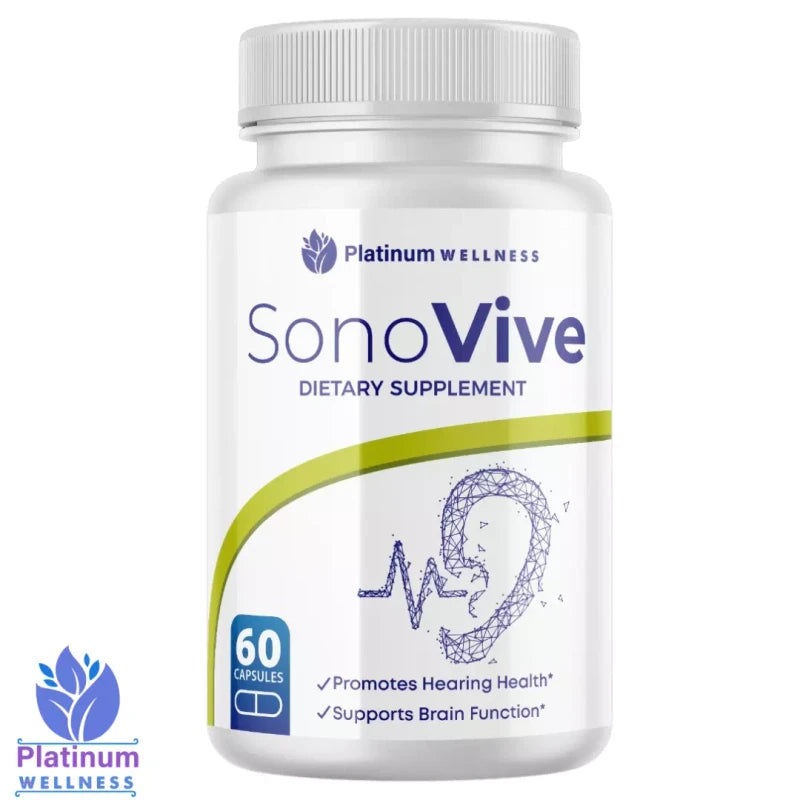 Platinum Wellness 4 Pack- Sonovive Capsules Hearing Supplement Sonovia (60 Capsules