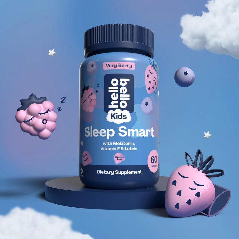 Hello Bello Kids’ Sleep Smart Vegan Gummies with 1mg Melatonin - Very Berry - 60ct