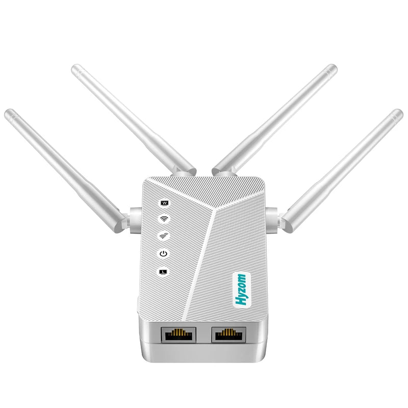 Hyzom WiFi Extender Signal Booster, 8000 Sq.ft Long Range Repeater Wireless Amplifier, 60% Faster | Broader Than Ever, Support More Network Devices for Home, Easy Setup