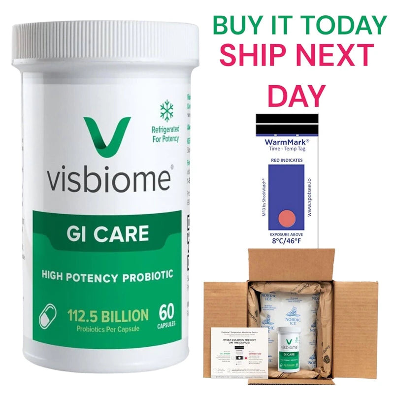 Visbiome GI CARE High Potency Probiotic- 112.5 BILLION 60 Capsules EXP:04/2026