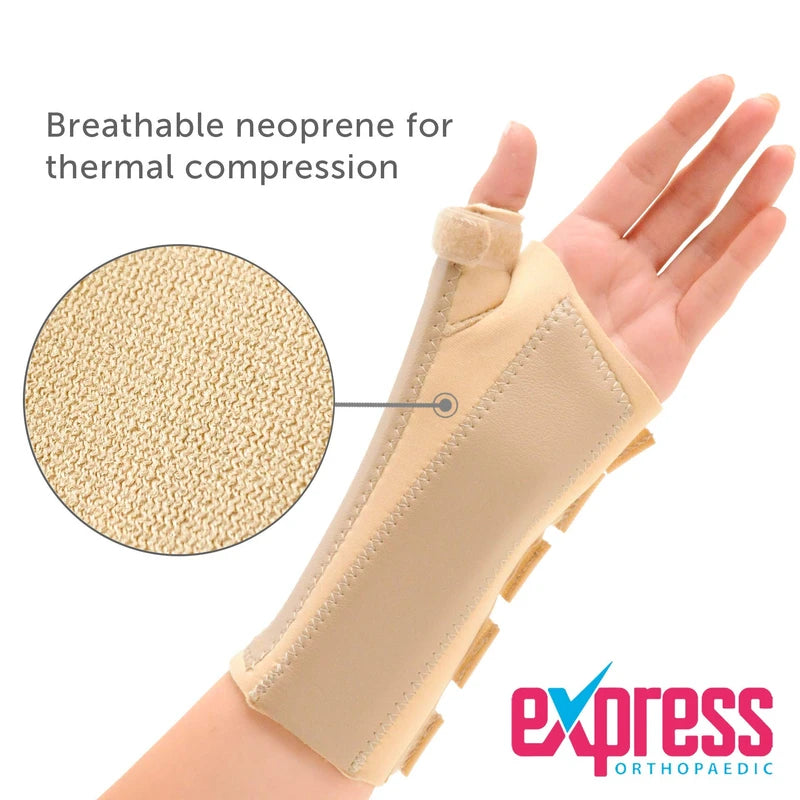 Express Orthopaedic® - Medically Approved Neoprene Wrist & Thumb Brace Support For Arthritis, Carpal Tunnel, Sprains & RSI (M - Wrist Circ:15-17cm, LEFT)