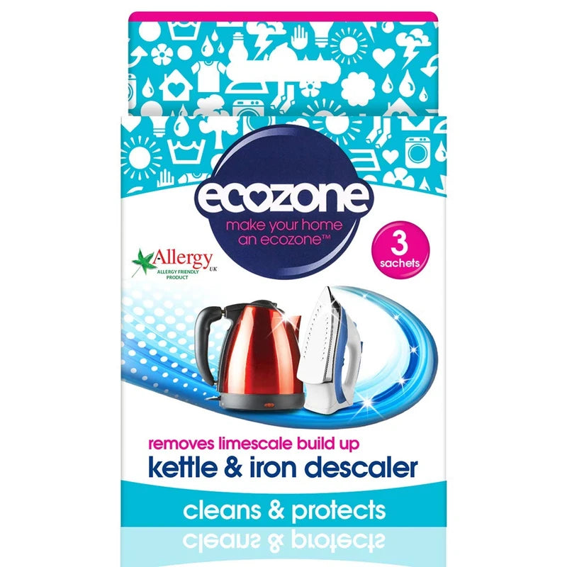 Ecozone Kettle & Iron Descaler - 3 x 60g