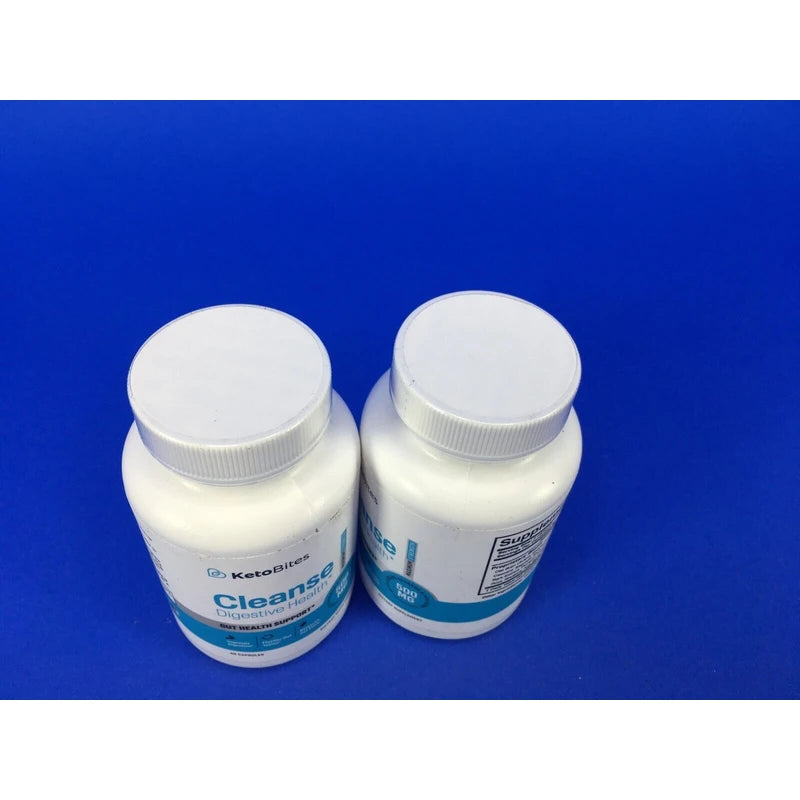 KetoBites Cleanse Digestive & Gut Health Support 500 MG 60 Capsules (Lot of 2)