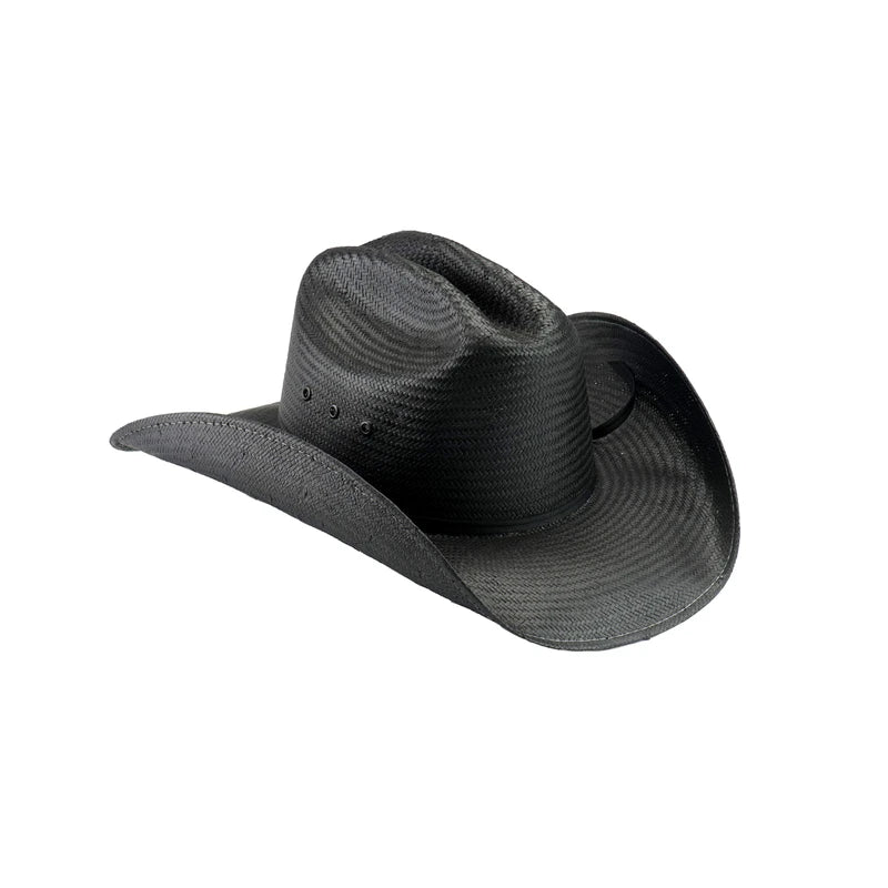 Bullhide Mc Graw - Shapeable Panama Straw Cowboy Hat (X-Large) Black