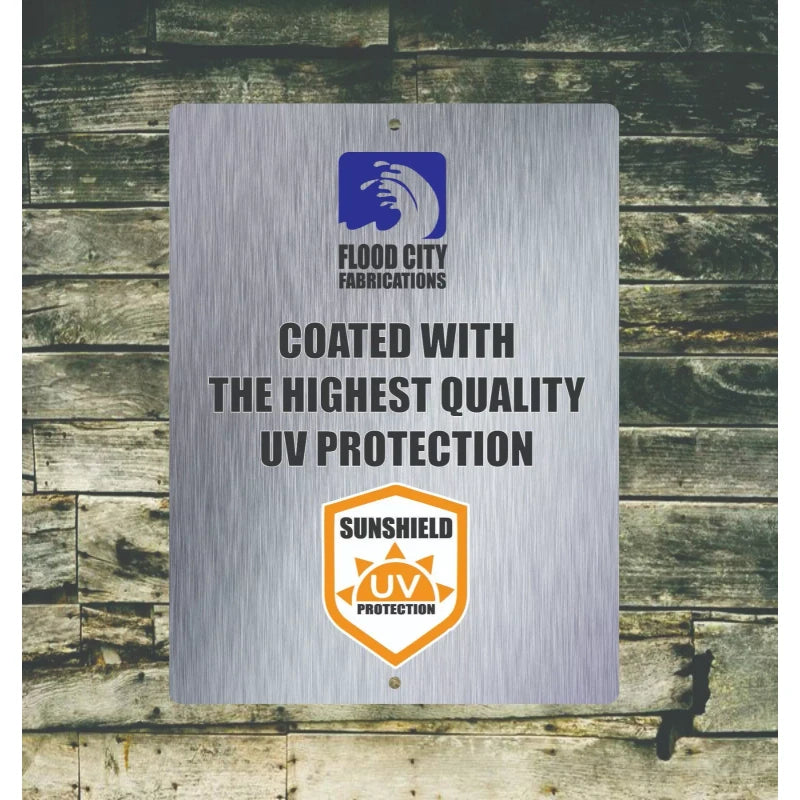 Flood City Fabricaitons Cash is King Sign 9"x12" Metal We Prefer Cash Payment Signs Business Retail