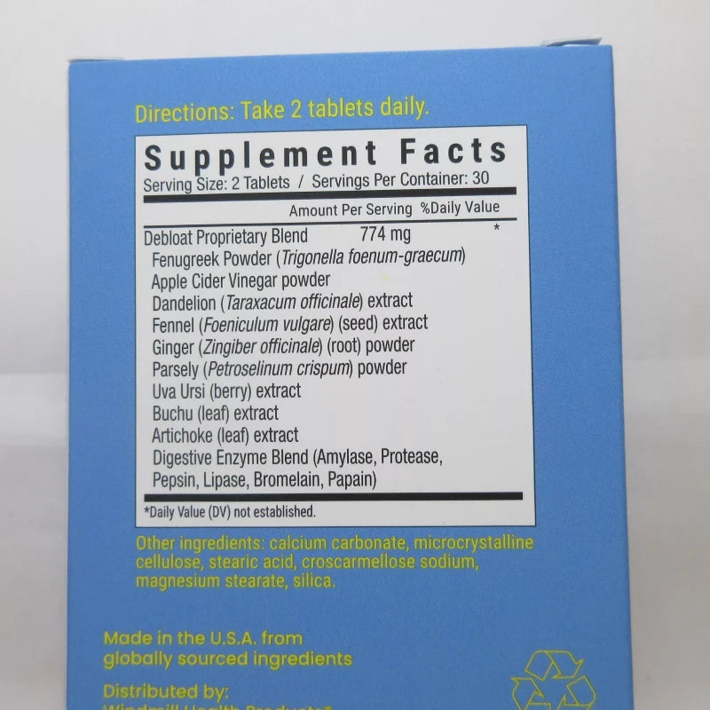 Vibe Wellness Debloat Slim + Tone Dietary Supplement 60 Tablets