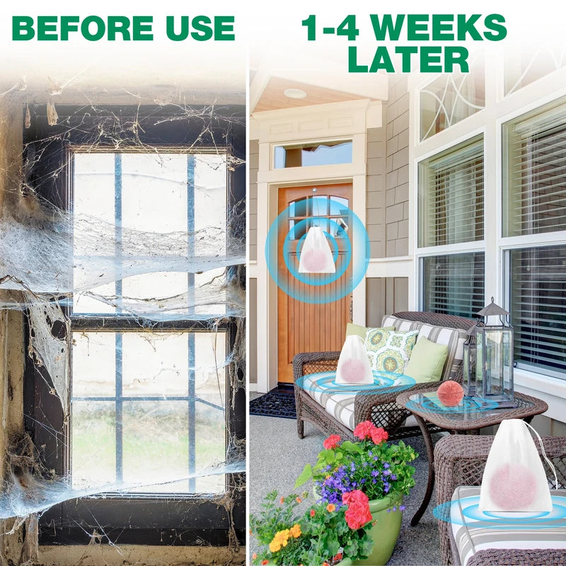 24 Pack Spider Repellent Indoor, High-Strength Peppermint Spider Repellent for Indoor Outdoor, Spider Deterrent to Keep Spider, Rodent, Roaches, Bugs, Ant Away from House Basement Garage Attic