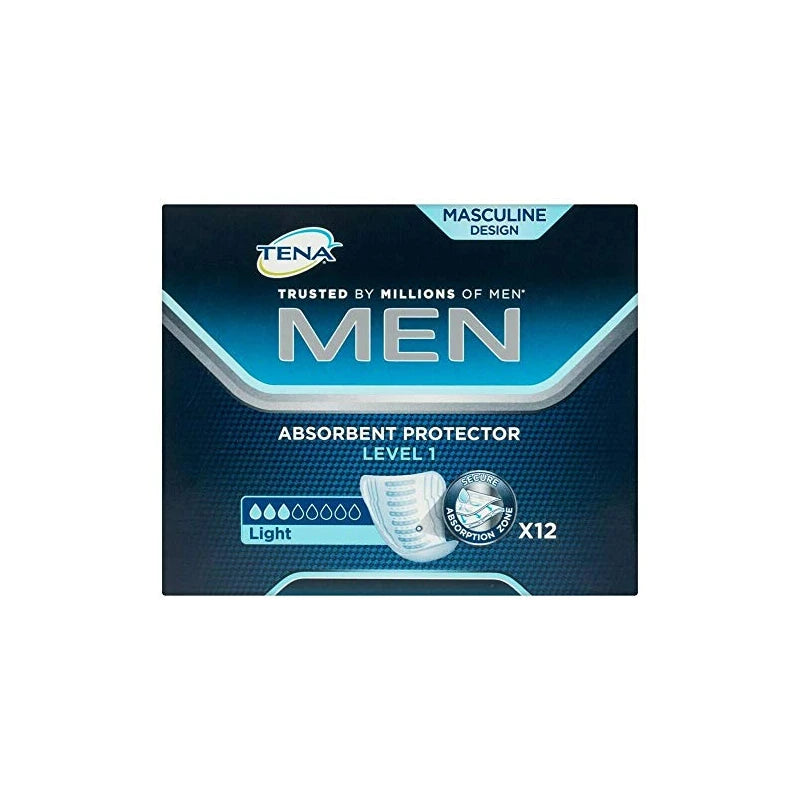 TENA Men Level 1 Absorbent Pads 12'S (Pack of 4)