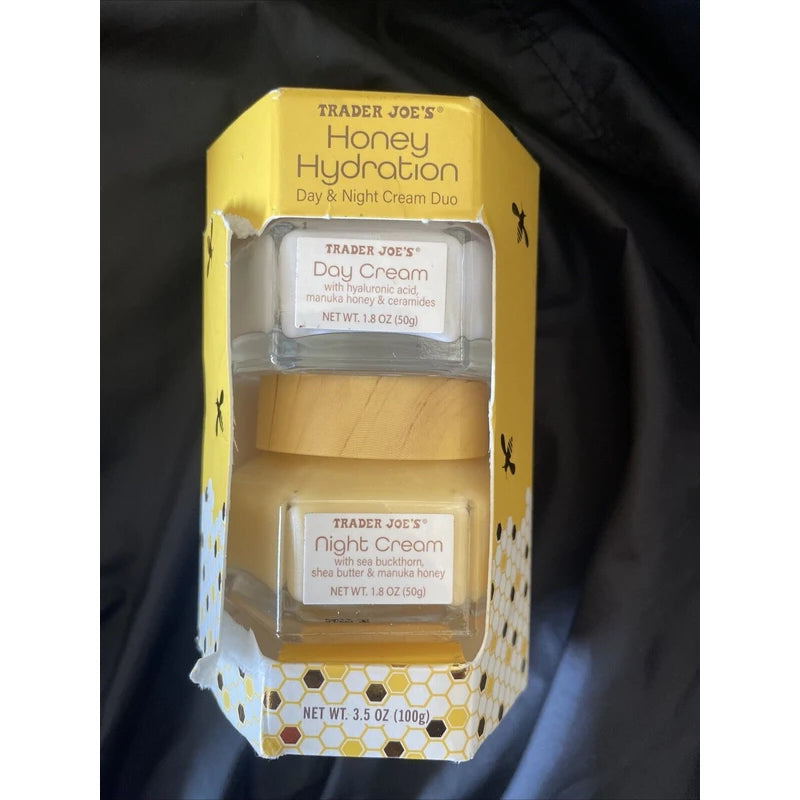 Trader Joe's Honey Hydration Day Night Cream Duo W/Hyaluronic Acid Manuka Honey