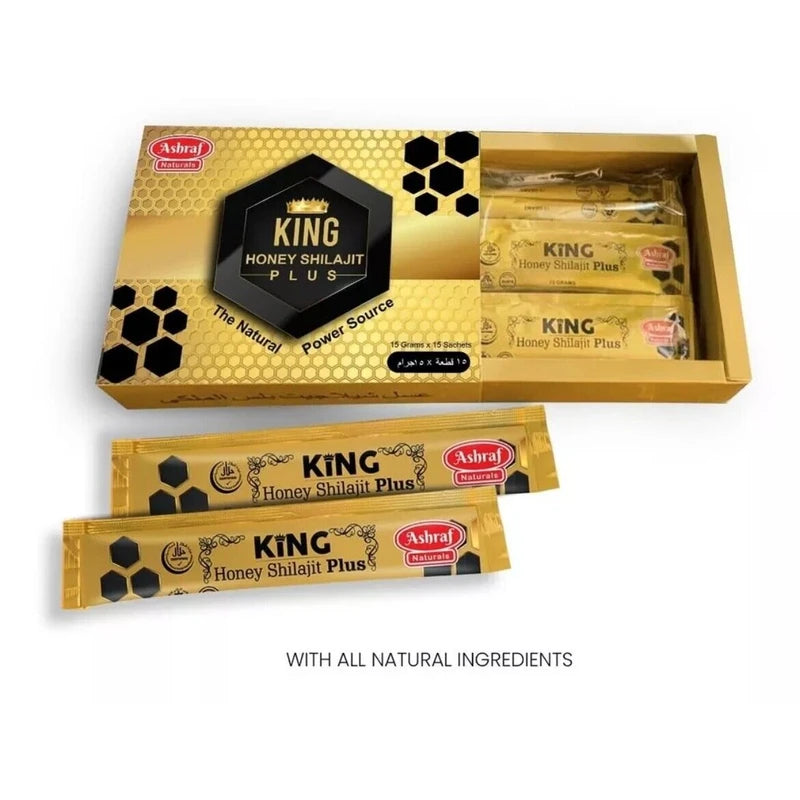 Ashraf Naturals - Pakistan Organic Himalayan King Honey Shilajit Plus from Pakistan 15 packs FDA Approved