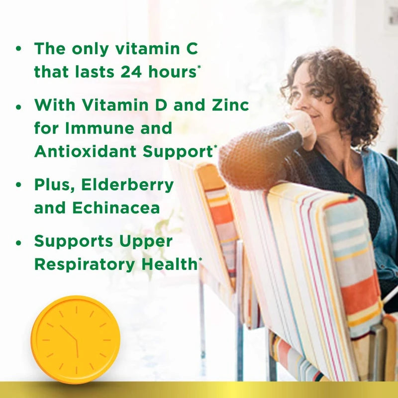 Nature's Bounty Nature's Bounty Immune 24 Hour +, The only Vitamin C with 24 Hour Immune Support from Ester C, Rapid Release Softgels, 50 Count