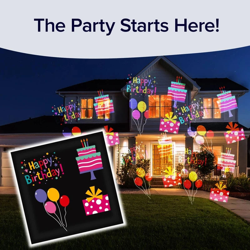 6 Extra Holiday Slides for Star Shower Slide Show LED Projector - New Years Day, Easter, Patriotic, Valentine's Day, Birthday, Thanksgiving Themes | Star Shower