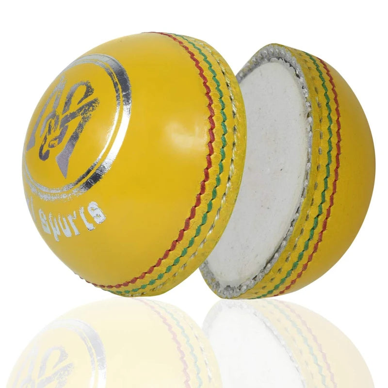 Indoor Leather Cricket Ball - Senior Standard Size Original Seams Machine Stitched Weight 114gm Cricket Balls (1)