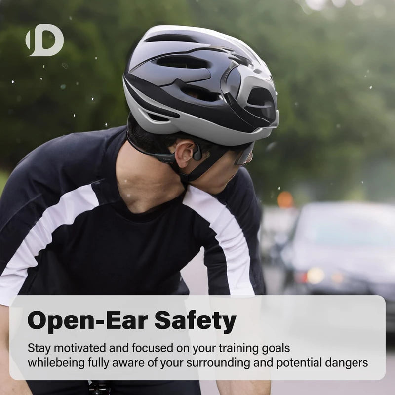 Yistao Bone Conduction Headphones, Open Ear Headphones Wireless Earphones, 32GB MP3, 8 Hours Playtime, Bluetooth 5.3, IP68 Waterproof Headphones for Running and Fitness Workout - Red