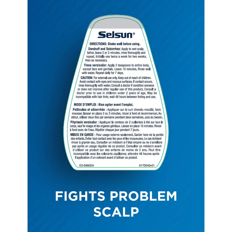 Selsun Dandruff Shampoo, Dandruff Treatment for Scalp with 2.5% Extra Strength Selenium Sulfide Lotion and Pro-Vitamin B5, 200 mL