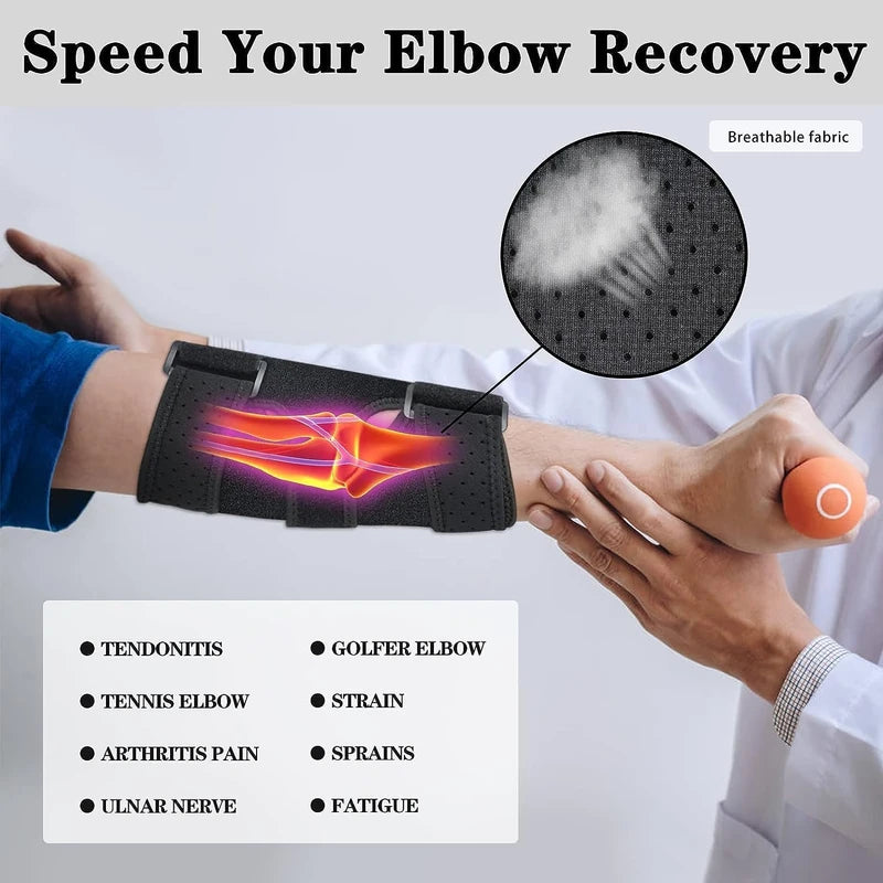 Reamphy Reamphy Elbow Brace,Comfortable Night Elbow Sleep Support,Elbow Splint, Adjustable Stabilizer Splints, Cubital Tunnel Syndrome,Tendonitis,Ulnar Nerve,Tennis,Fits for Men and Women(Fits Most)