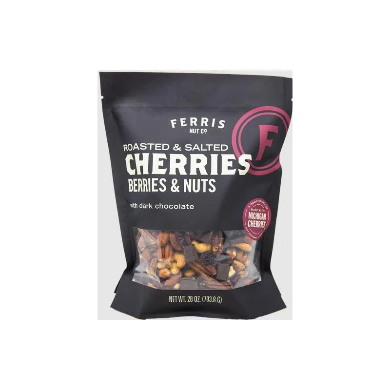 Ferris Nut Co Roasted & Salted Cherries, Berries & Nuts with Dark Chocolate, 28 oz