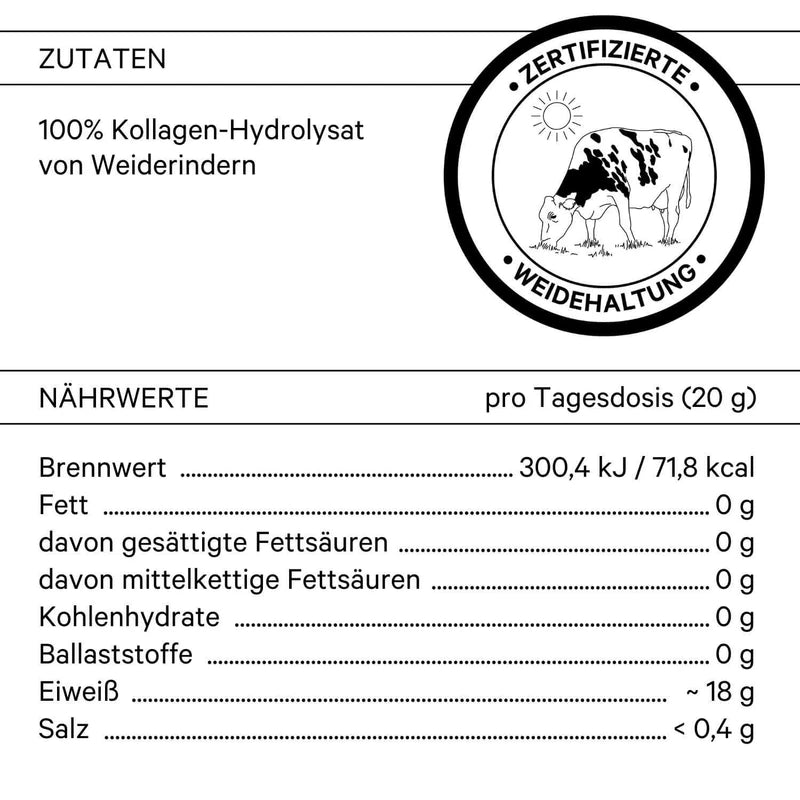 Collagen Hydrolysate Peptides (Natural Cocoa Flavour) Premium Protein Powder Primal Collagen Protein Powder from Willow Production Type I and Type II Lift Drink and Laboratory Tested Cocoa - 600 g