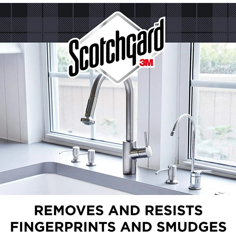 Scotchgard 7966-SG Stainless Steel Cleaner Resists Fingerprints & Smudges, No Drip Foam, 17 Oz, Original Version, 17 Fl Oz